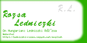 rozsa ledniczki business card